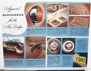 Original 1941 Dodge Dealer Accessories Brochure Leaflet Fog Lamps Heater