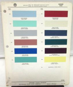 1955 Dodge Ditzler Color Paint Chip Selector Leaflet