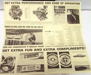 1963 Dodge Dealer Accessories Sales Brochure Folder Dart Polara 880 Options