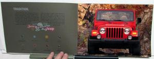 2002 Jeep Wrangler Sport Sahara X SE Models Original Color Sales Brochure