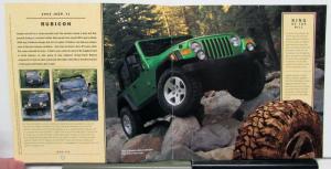 2004 Jeep TJ Rubicon Sahara Sport Color Canadian Sales Brochure Original