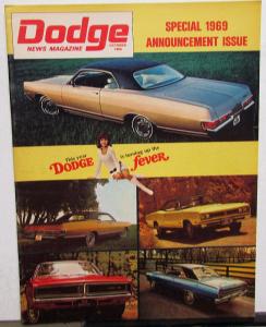 1968 Dodge Charger Coronet Dart Scat Pack Oct 68 News Magazine 1969 New Models