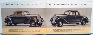 1935 Ford Dealer Sales Brochure Ford V-8 Sedan Coupe Cabriolet Roadster Original