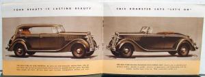 1935 Ford Dealer Sales Brochure Ford V-8 Sedan Coupe Cabriolet Roadster Original