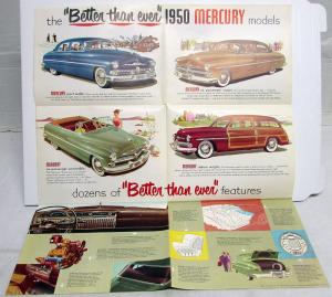 1950 Mercury OCM Series Coupe Wagon Convertible Sedan Sales Brochure Folder Orig