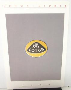 1988 Lotus Esprit Dealer Prestige Sales Brochure/Folder Turbo Sports Car Rare