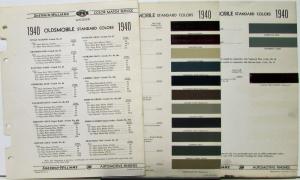 1940 Oldsmobile Standard Colors Paint Chips Sherwin Williams OPEX Original