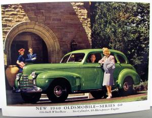 1940 Oldsmobile 60 70 Custom 8 Cruiser Press Release 3 Color Photos Original