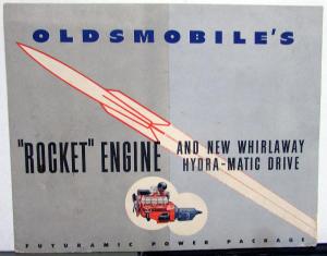1950 Oldsmobile Rocket Engine Hydra-Matic Drive Sales Brochure Folder Original
