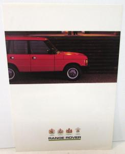 1988 Range Rover Dealer Sales Brochure Folder Mailer Off Road 4X4 Features Specs