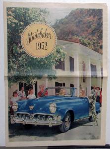 1952 Studebaker Champion Commander V8 Land Cruiser Sales Brochure Large Original