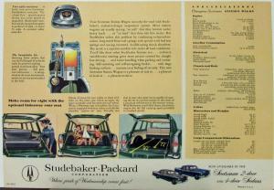 1957 Studebaker Champion Scotsman Station Wagon Color Data Sheet Original