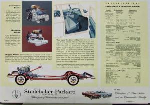 1958 Studebaker Commander Champion 4 Door Sedan Color Data Sheet Original