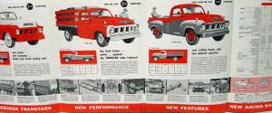 1957 Studebaker Transtars Trucks Sales Brochure Folder Original