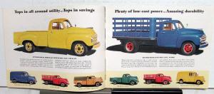 1950 Studebaker 1/2 To 2 Ton Trucks R Models Color Sales Brochure Orig