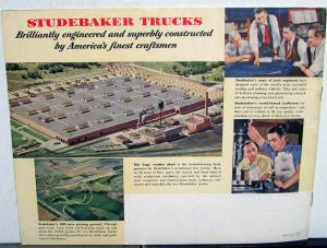 1950 Studebaker 1/2 To 2 Ton Trucks R Models Color Sales Brochure Orig