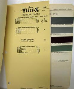 1941 Hudson Color Paint Chips by Acme Proxlin Original