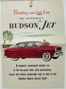 1953 Hudson Jet & Super Jet  Auto Color Sales Folder Original