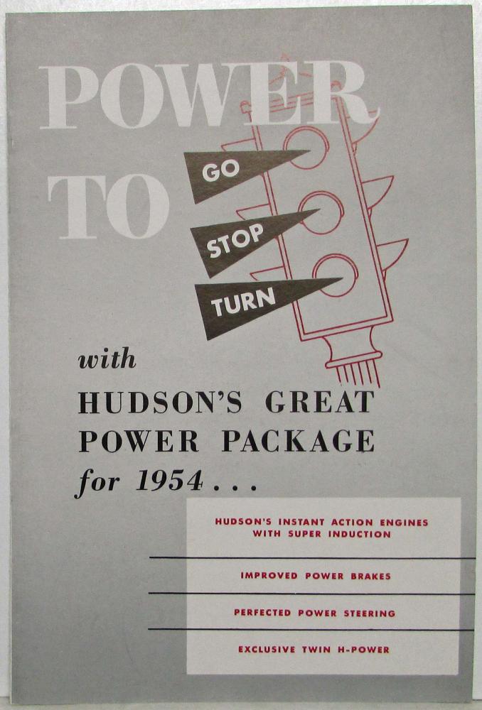 1954 Hudson Power Package Engines Brakes Steering Sales Brochure Original