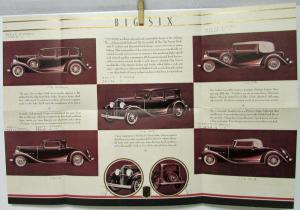1933 Nash Big Six Series Sedan Coupe Roadster Convertible Original Sales Folder