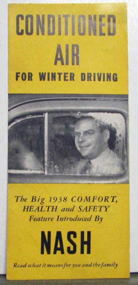 1938 Nash Conditioned Air Comfort Health Safety Sales Folder Original