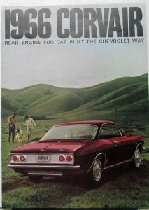 1966 Chevrolet Corvair Corsa Monza 500 Color Sales Brochure Rev 1 Original