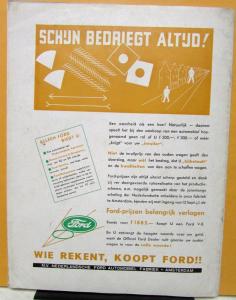 1938 Ford Wereld V8 Car Truck Panel SedanWorld Dutch Text Foreign Mkt Mag No 10