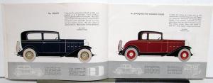 1932 Chevrolet Six Coach Coupe Sedan Phaeton Cabriolet Roadster Sales Brochure