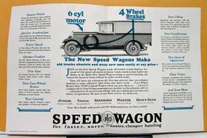 1928 REO Speed Wagon Models Tonner Junior Standard Master & Heavy Duty Brochure