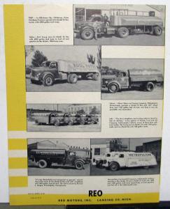1948 REO Truck Models 25 21 20 22 19 23 Sales Brochure Oil and Gasoline Industry