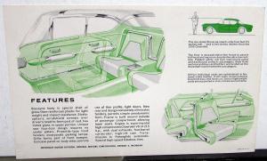 1956 Chevrolet Biscayne Concept Car Sales Folder Original
