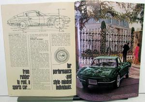 1965 Chevrolet Corvette Sting Ray Color Sales Brochure Original