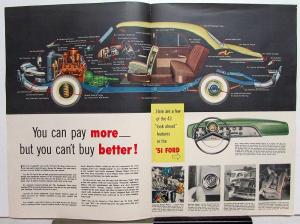 1951 Ford Car Fordomatic Drive Color Sales Folder XL Original