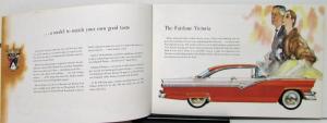 1956 Ford Fairlane Prestige Sales Brochure Watercolor Illustrations Cover Orig