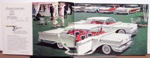 1959 Ford Galaxie Victoria Crown Town Sedan Sunliner Skyliner Sales Brochure XL