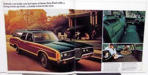1971 Ford Wagons Torino Custom LTD Country Squire Sales Brochure XL Original