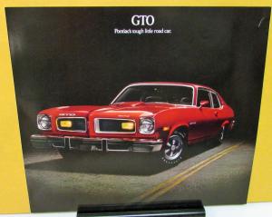 1974 Pontiac Dealer Sales Brochure Folder GTO 2 Door Coupe & Hatchback