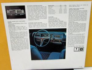 1974 Pontiac Dealer Sales Brochure Folder Luxury LeMans Mid-Size