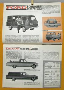 1963 Ford Truck Model Full Line Including Econline Ranchero F 100 Sales Brochure