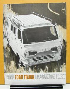 1963 Ford Recreation Fleet Truck Condor Econoline F 250 Sales Brochure Original