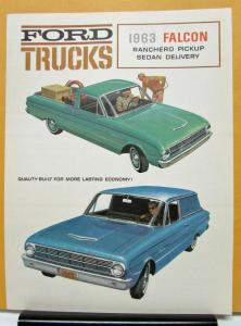 1963 Ford Falcon Ranchero Pickup Sedan Delivery Truck Specs Sale Folder Original