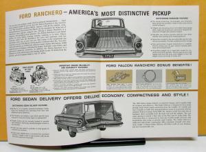 1963 Ford Falcon Ranchero Pickup Sedan Delivery Truck Specs Sale Folder Original