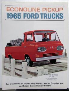 1965 Ford Econoline Pickup Falcon Sedan Delivery Truck Sale Brochure Folder Orig
