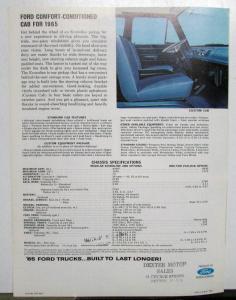 1965 Ford Econoline Pickup Falcon Sedan Delivery Truck Sale Brochure Folder Orig