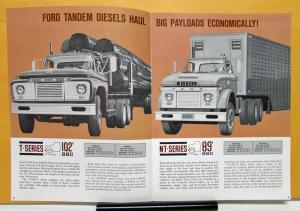 1965 Ford Trucks Models T NT HT 850 950 Tandem Sales Folder