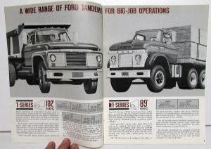 1965 Ford Gas Tandem Axle Trucks T CT NT HT 700 750 800 850 950 Sales Brochure
