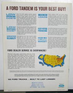 1965 Ford Gas Tandem Axle Trucks T CT NT HT 700 750 800 850 950 Sales Brochure