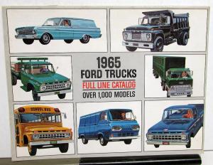1965 Ford Truck Full Line Pickup Econoline Ranchero F Series Sales Brochure Orig