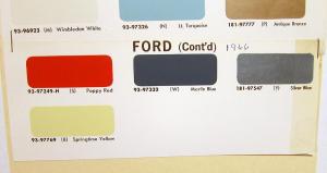 1966 Ford Bronco Econoline Deluxe Club Wagon Truck Paint Chips