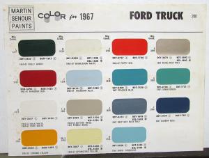 1967 Ford Truck Paint Chips Original F 100 250 350 HD All Martin Senour Paints